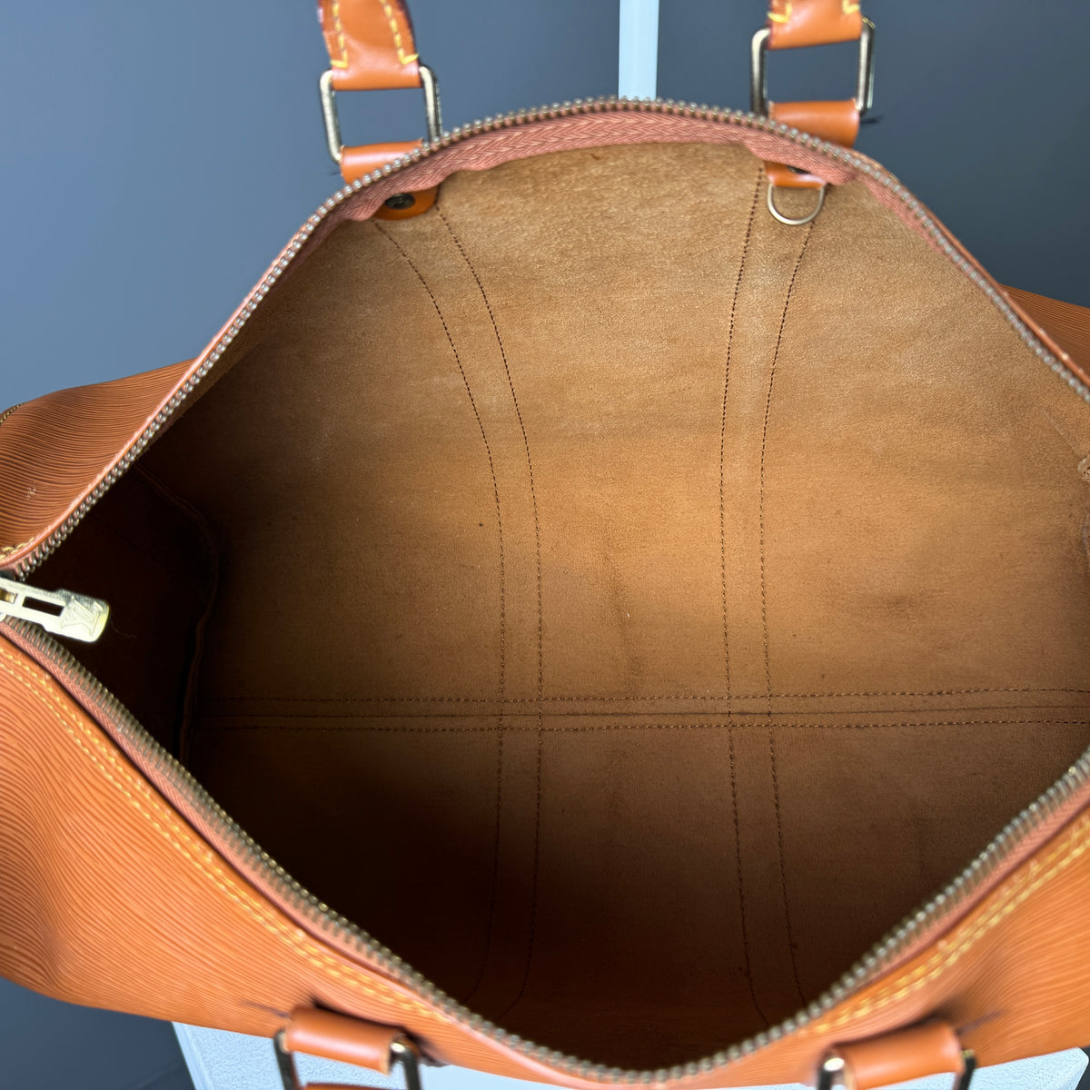 Louis Vuitton Keepall 45 Epi Leder Cipango Gold, 1994